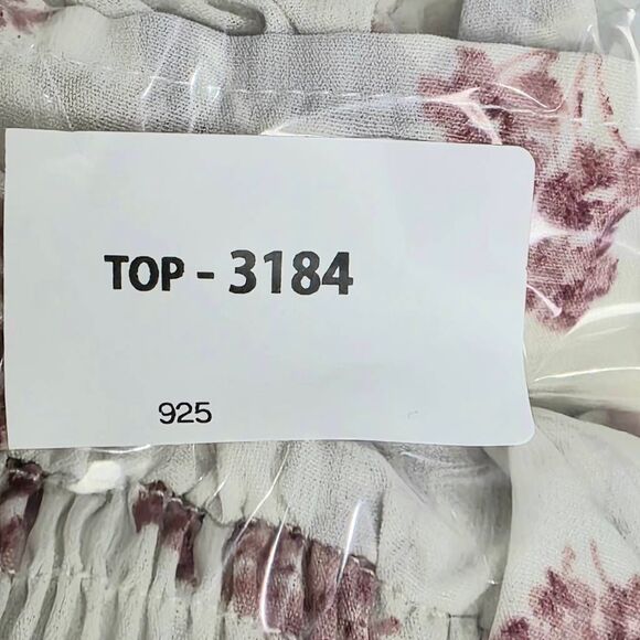 Doe & Rae White Floral Long Sleeve Blouse Women’s L - Picture 9 of 9